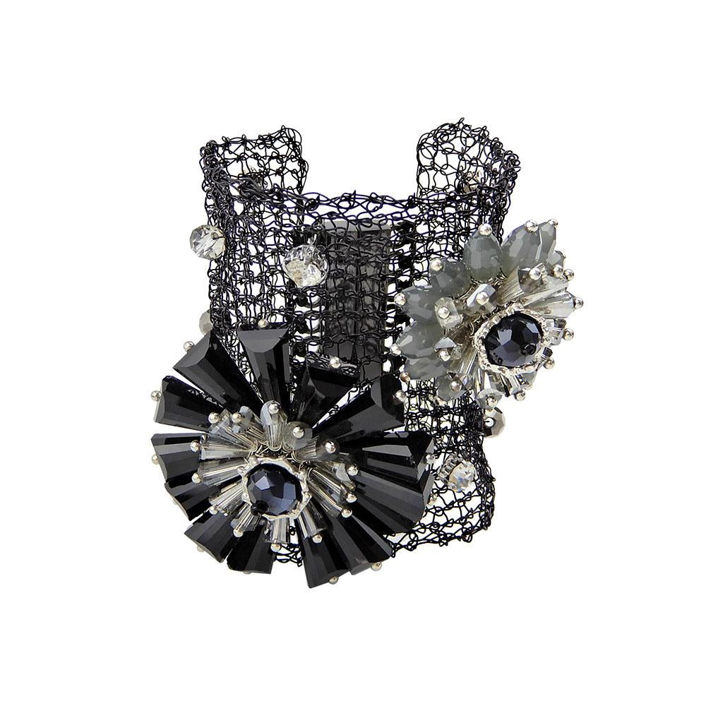 Punk Metal Handmade Flower Bracelet Gothic Jewelry