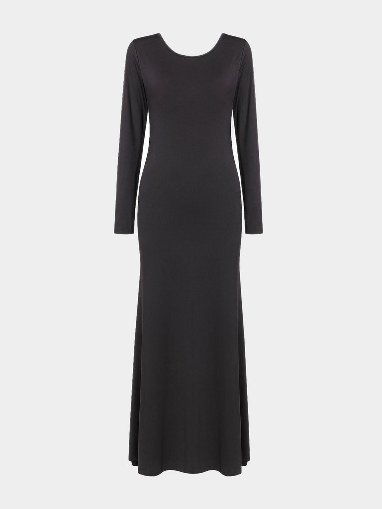 Black Long Sleeve Maxi Dress
