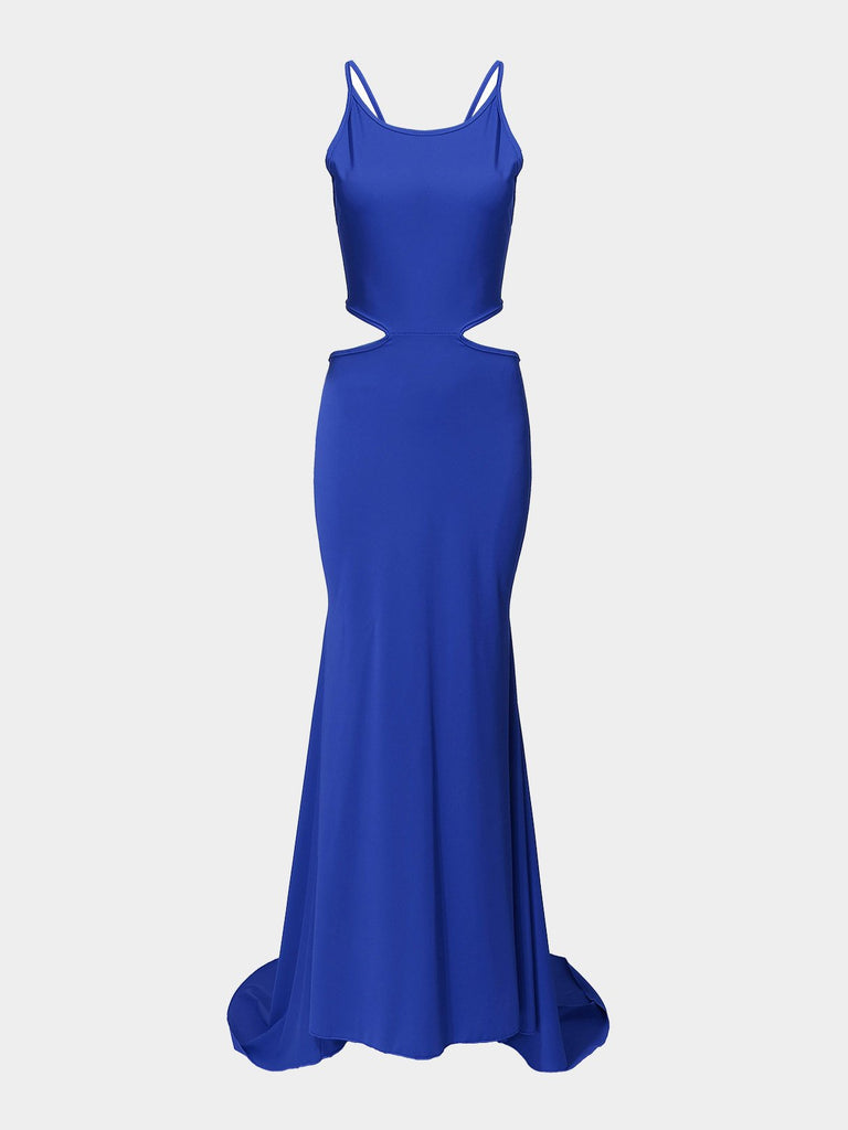 Blue Spaghetti Strap Maxi Dress