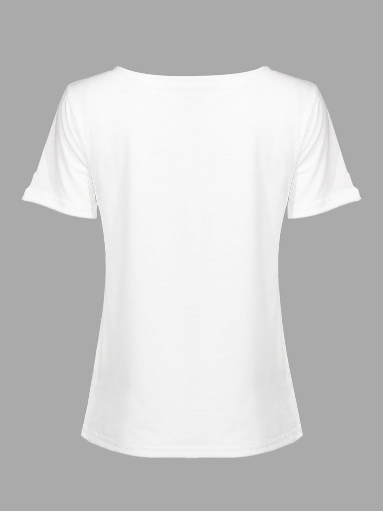 Womens White T-Shirts