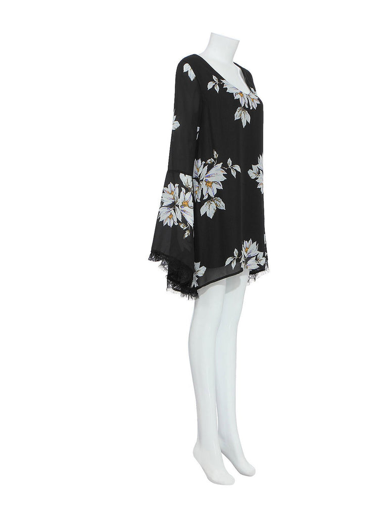 Ladies Black Floral Dresses