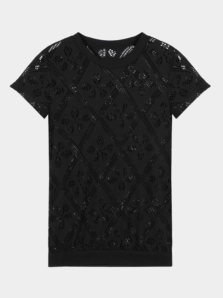 Hollow Out T-Shirt With Short Sleeve