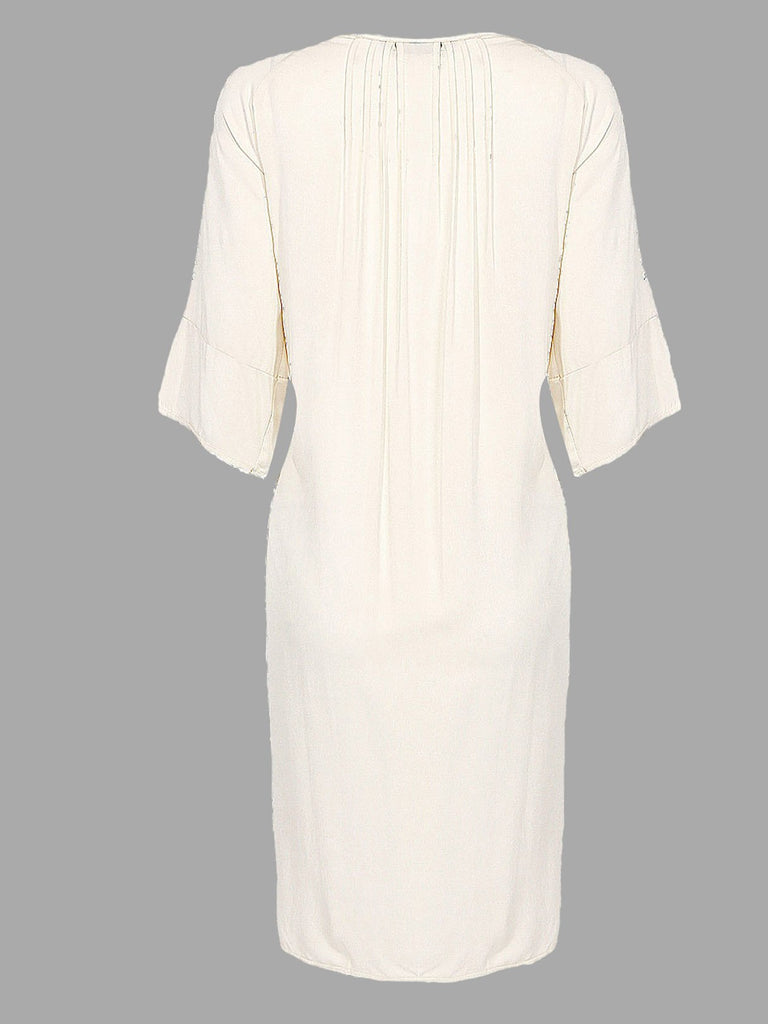 Womens Cream Midi Dresses