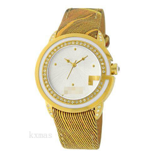 Bargain Calfskin 20 mm Wristwatch Band W0261GGTSLV_K0014545