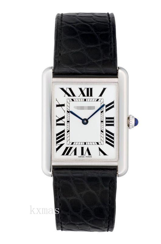Wholesale Quality Black Crocodile Leather Watch Strap W1018355_K0000840