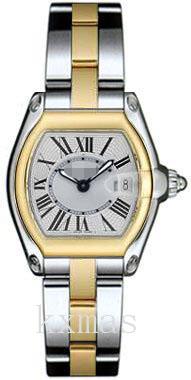 Shop Wholesale Prices 18K Yellow Gold And Stainless Steel With Interchangeable Black Toile De Voile Watch Band W62026Y4_K0000612